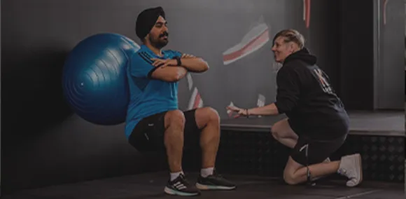 Wall Sit with stability ball